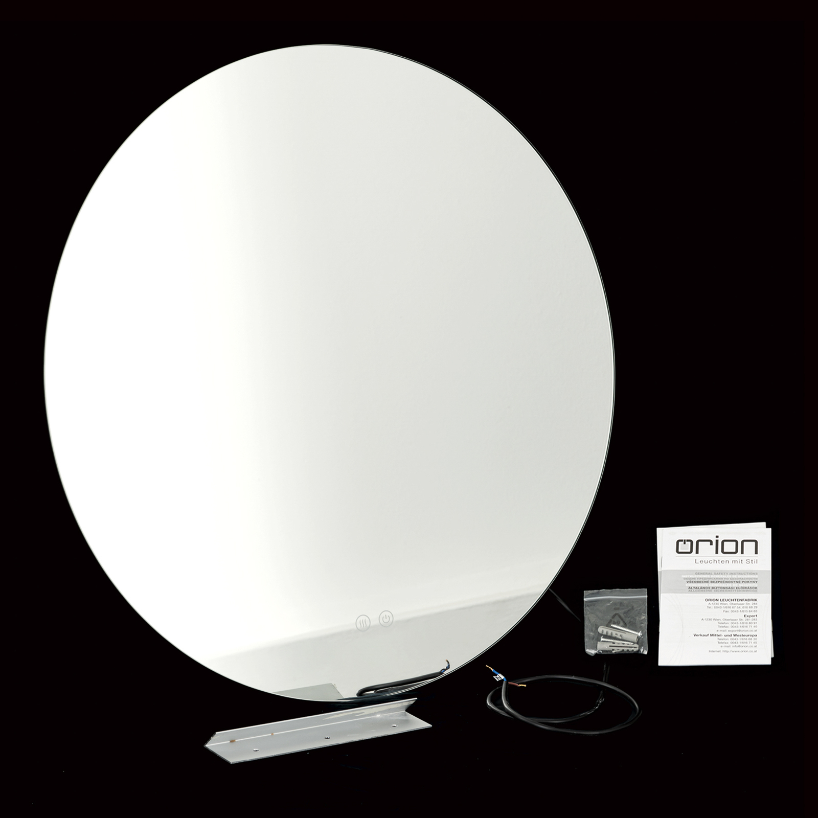 Focus LED-speil, Ø 60 cm, CCT, antidugg, berøringsdimmer