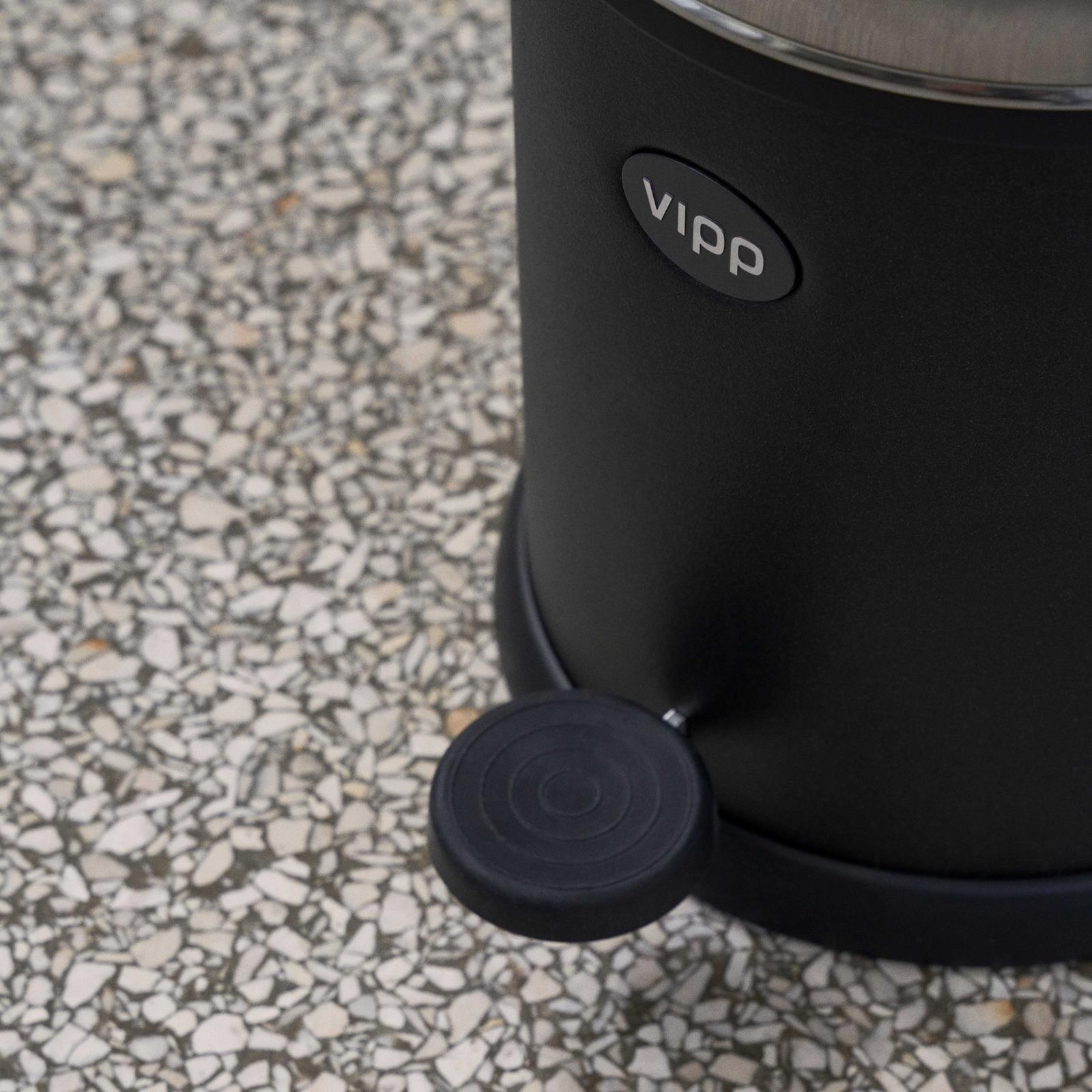 Vipp12 fodbetjent skraldespand, sort, 3 l, stål - Vipp