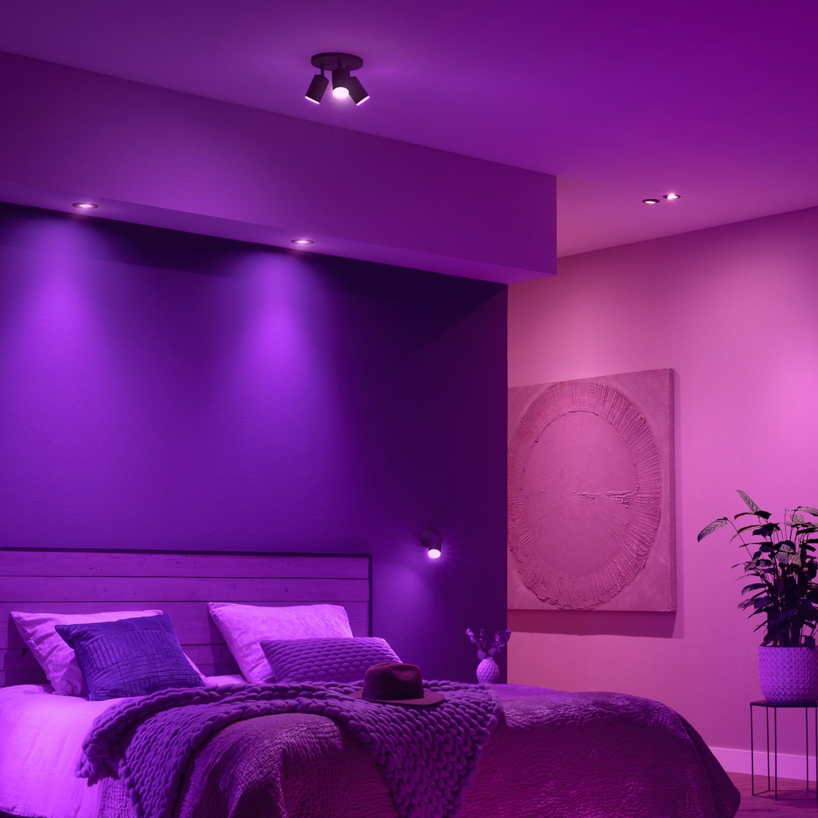 Philips Hue LED inbouwspot Centura, zwart, Ø 9 cm, CCT RGB