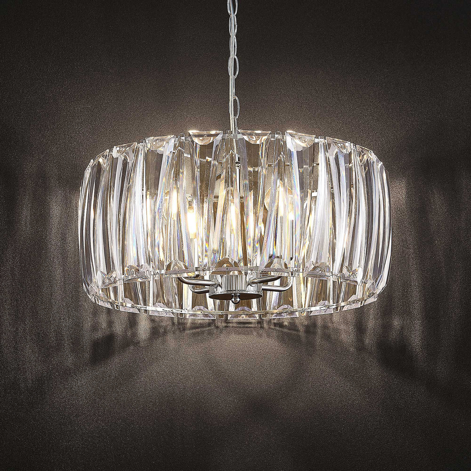 Lindby Sofia pendant light round Ø 46 cm 4-bulb