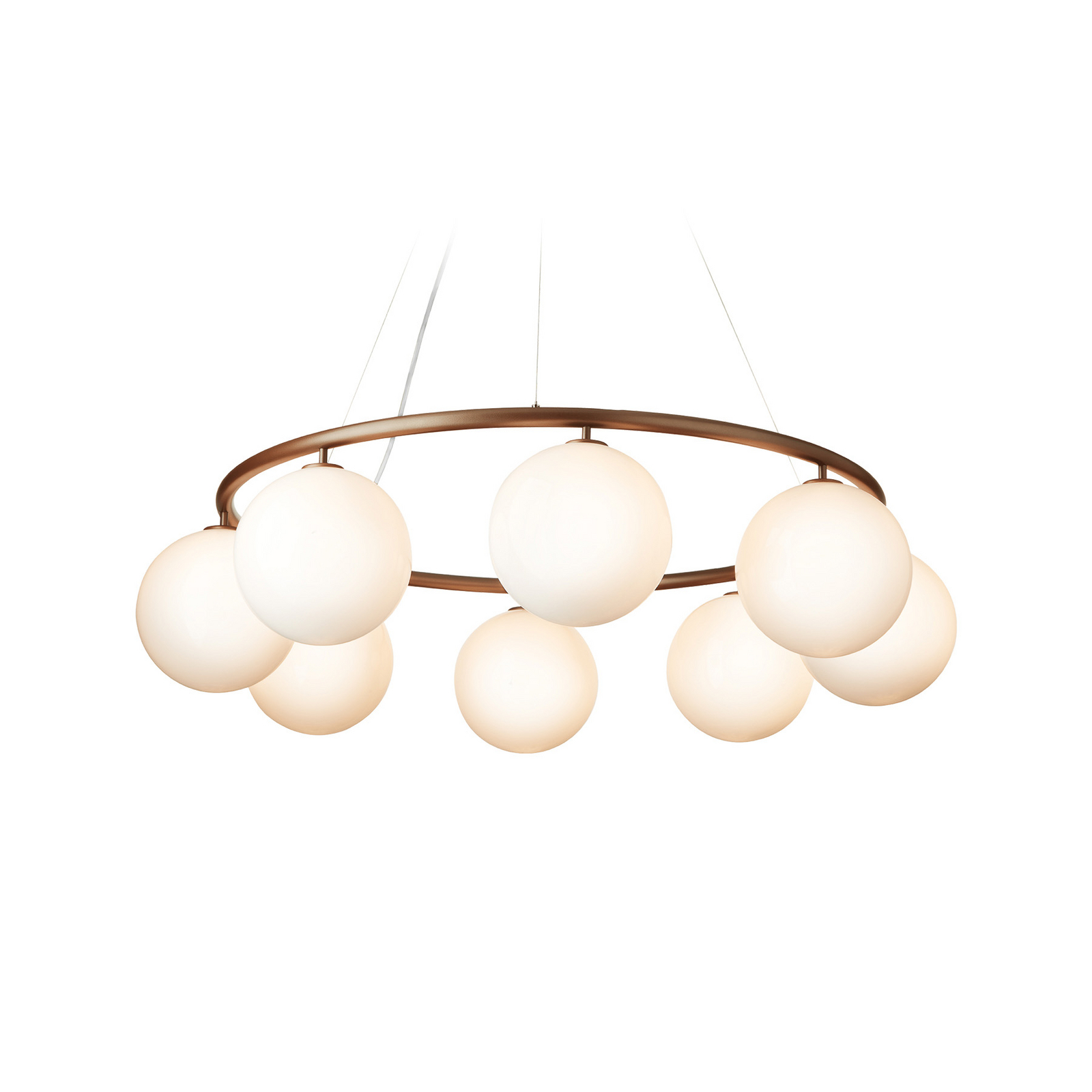 Nuura Kronleuchter Miira 8 Circular, Ø 100 cm, messing/klar