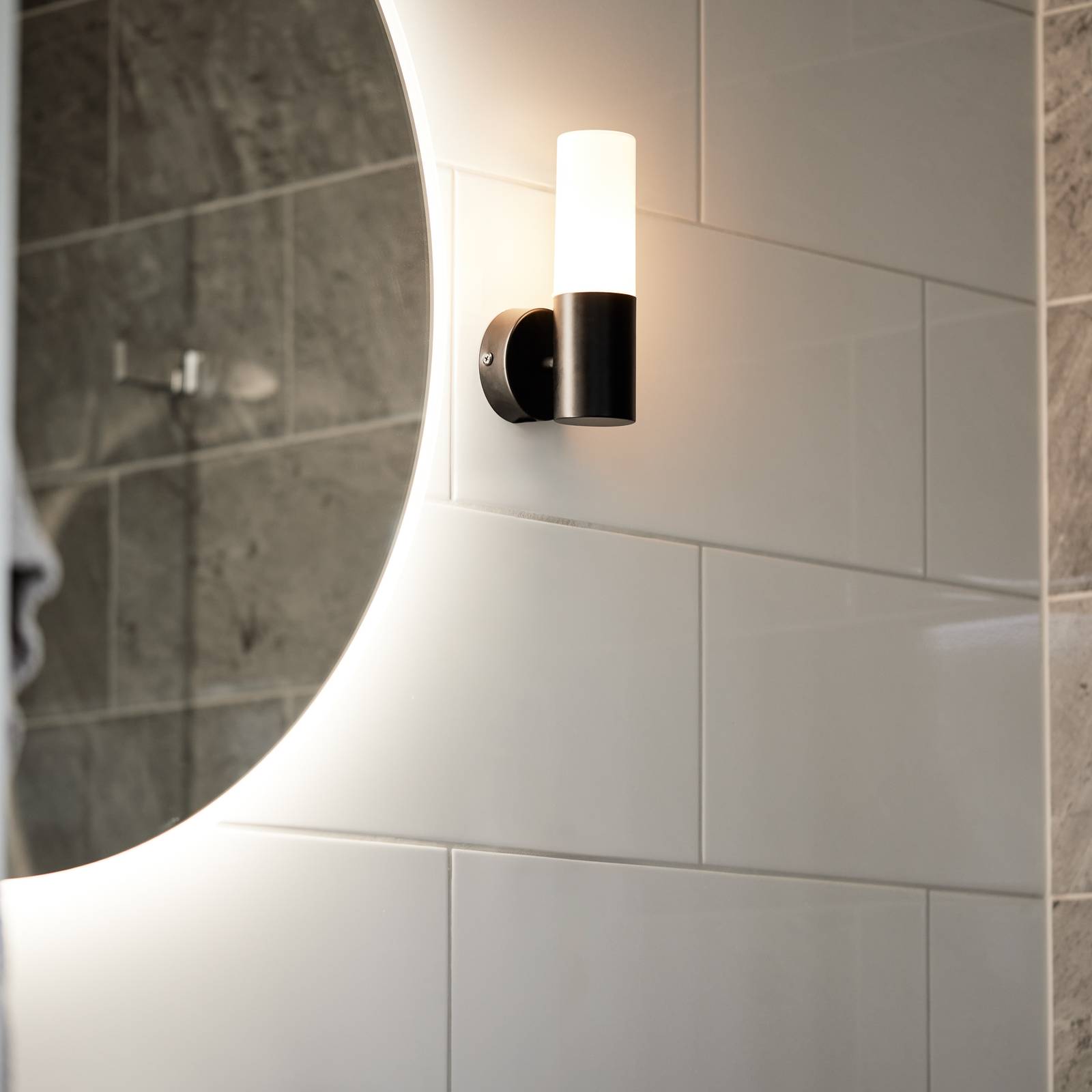 Levně PR Home koupelnové nástěnné svítidlo Beta, černé, IP44