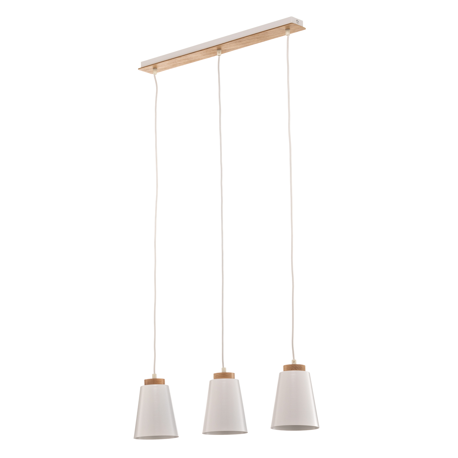 Suspension Bolero 3, à 3 lampes, blanche Luminaire.fr