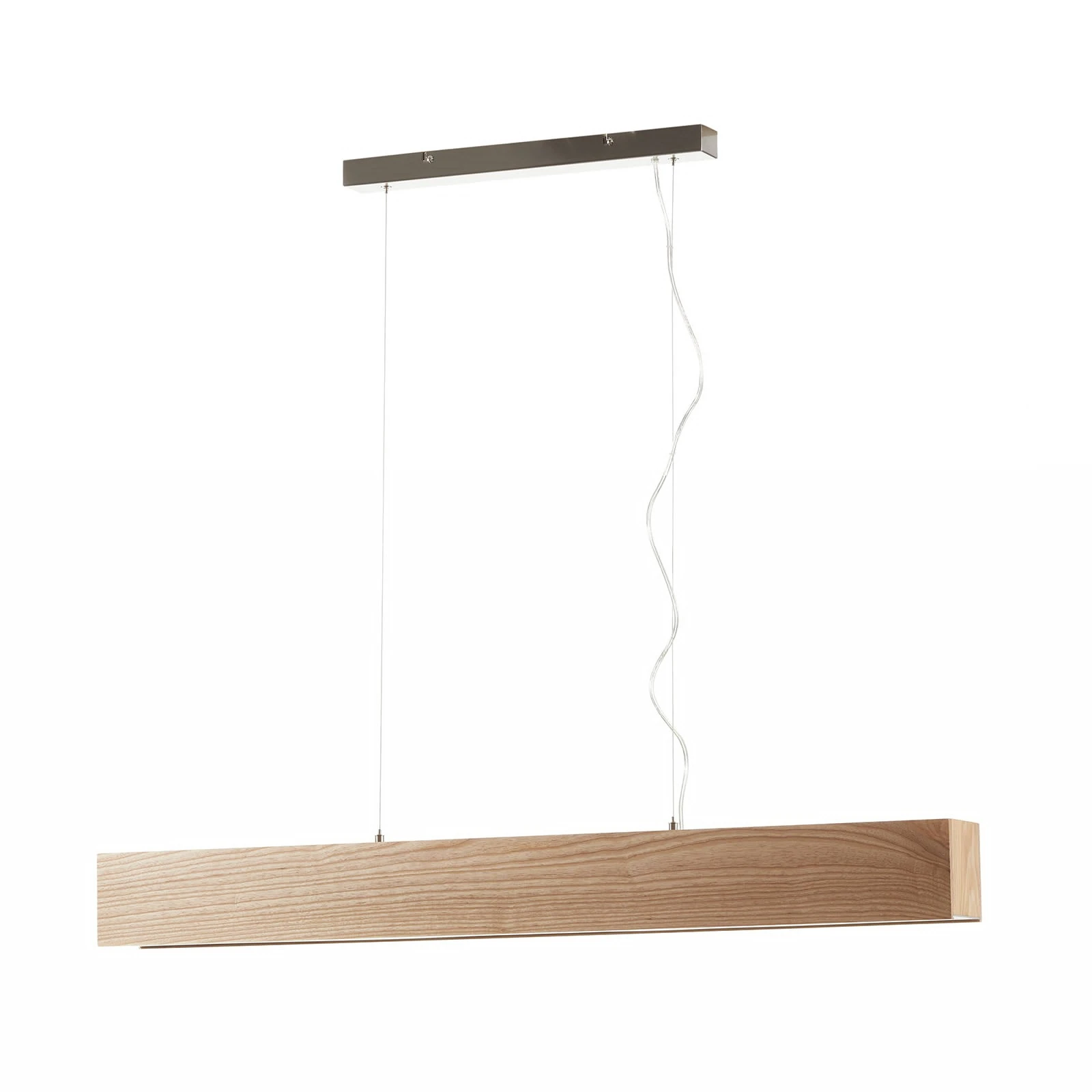 Lampa wisząca LED Ash z kloszem z jasnego drewna