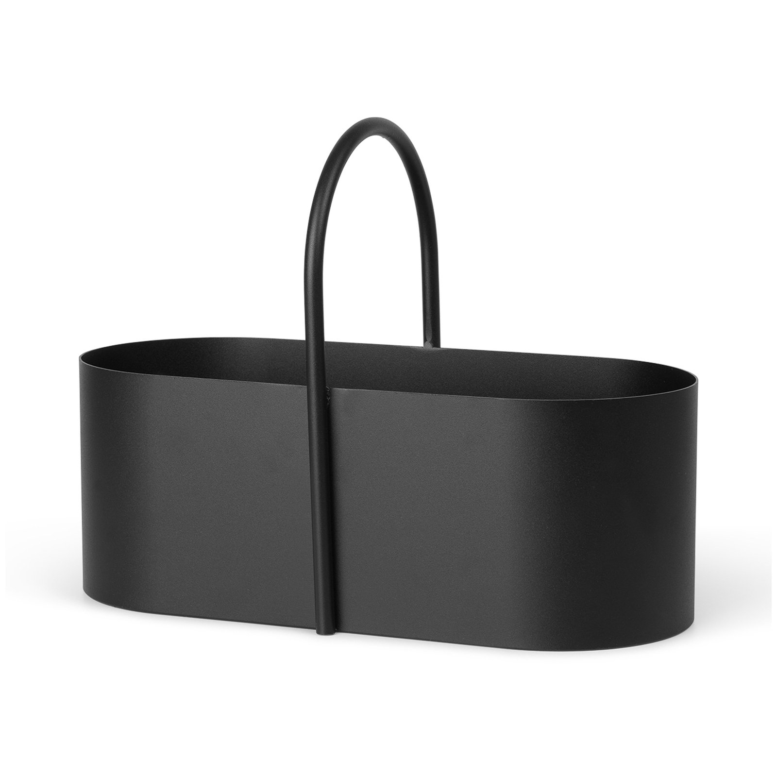 ferm LIVING Skrzynka narzędziowa Grib, czarna, szerokość 35 cm, żelazo