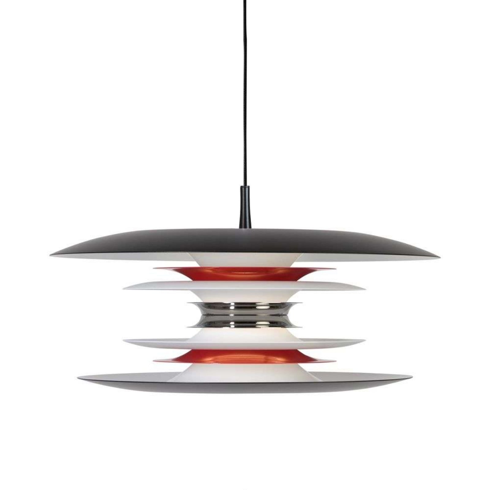 Diablo Pendelleuchte Ø500 Matt Schwarz/Rot Belid - Esszimmer - Metall