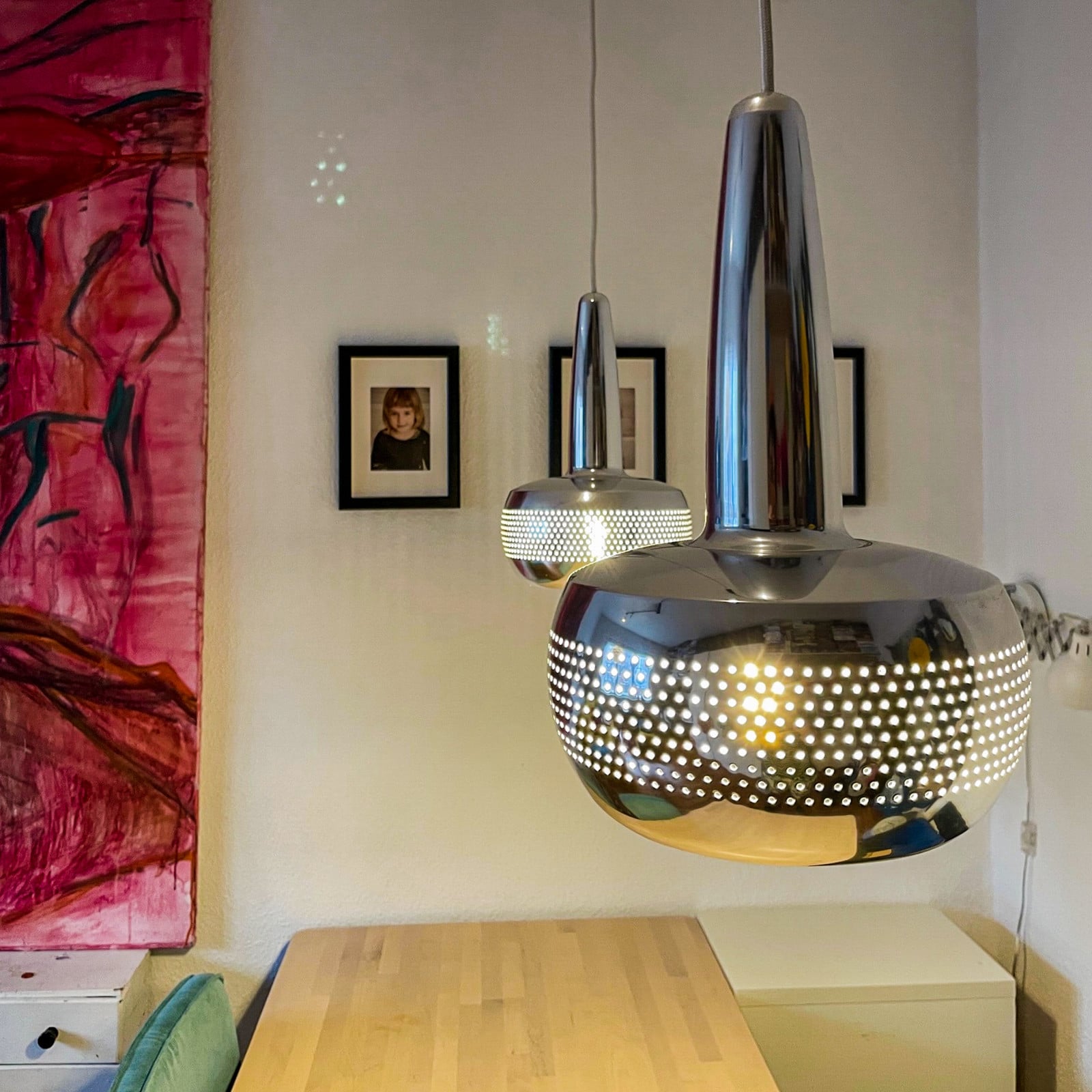 UMAGE Clava lampă suspendată oțel Cannonball alb