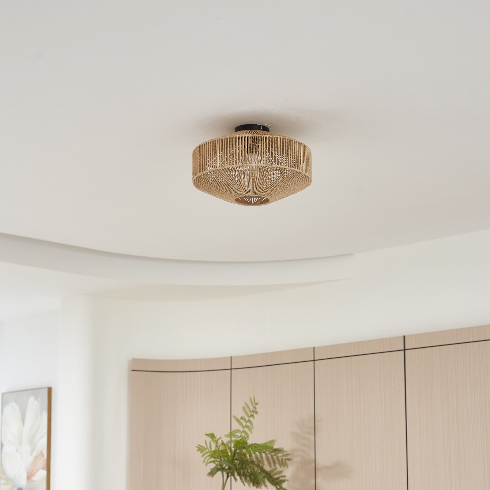 Sorino Stropné Lampa Ø40 Drevo - Lindby