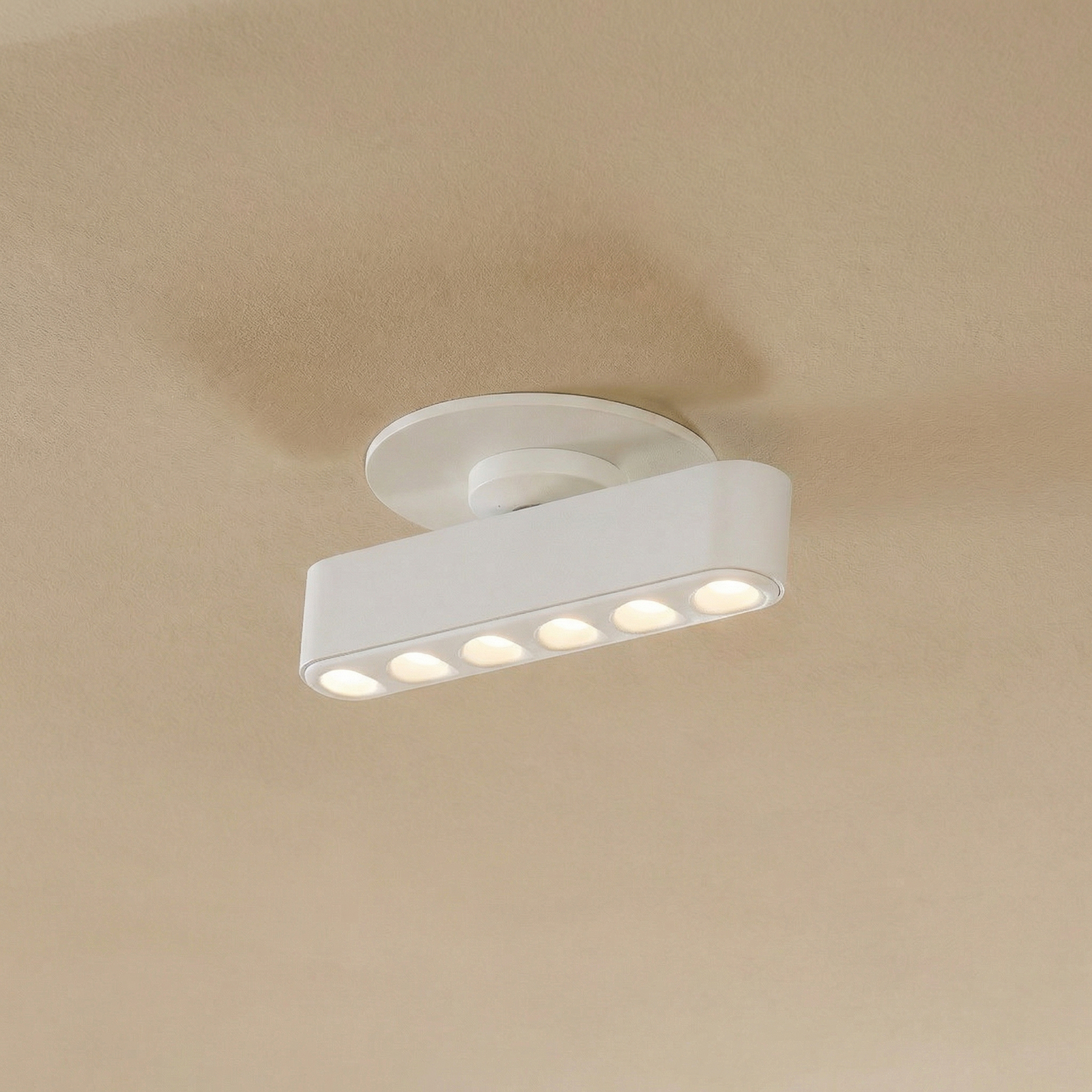 Lindby Eldrin LED recessed light, white, light points, 13.1 cm
