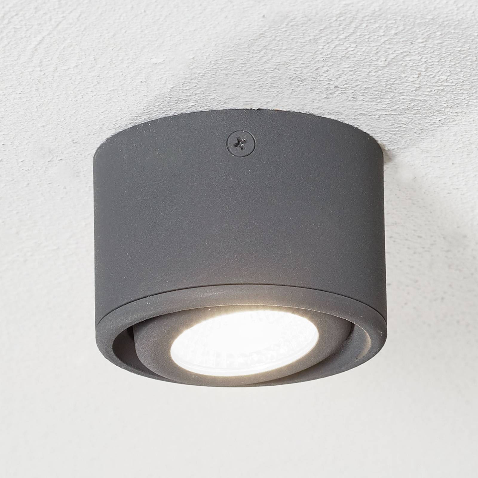 Fabas Luce Svängbart huvud – LED-downlight Anzio antracit