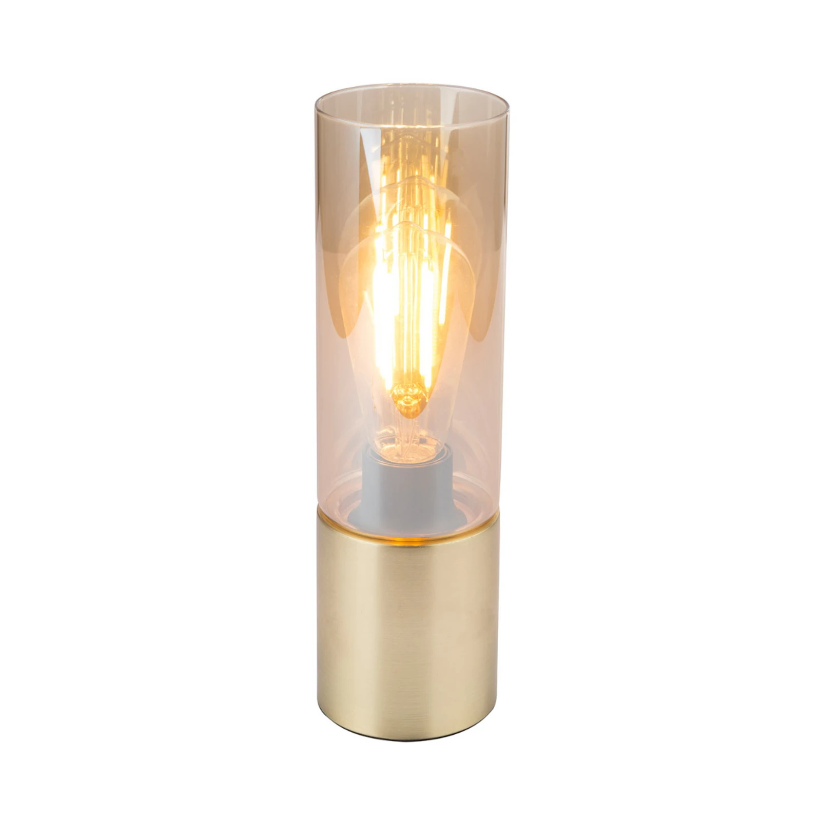 Stolná lampa Anni mosadzná-jantár