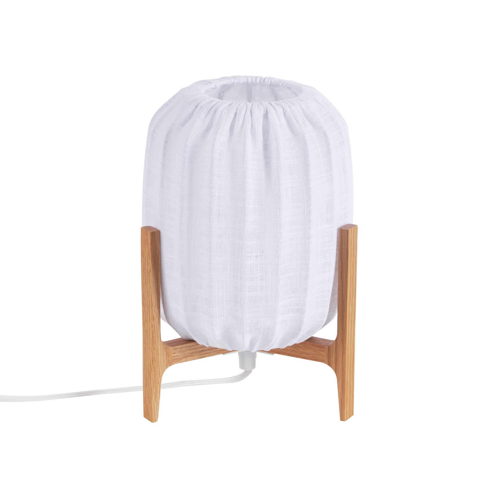 Prisma stolna lampa, hrast/bijela, 24 cm, drvo – Watt &amp; Veke