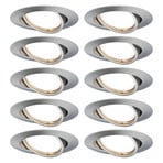 Base recessed spotlights in a set of 10, iron - Paulmann