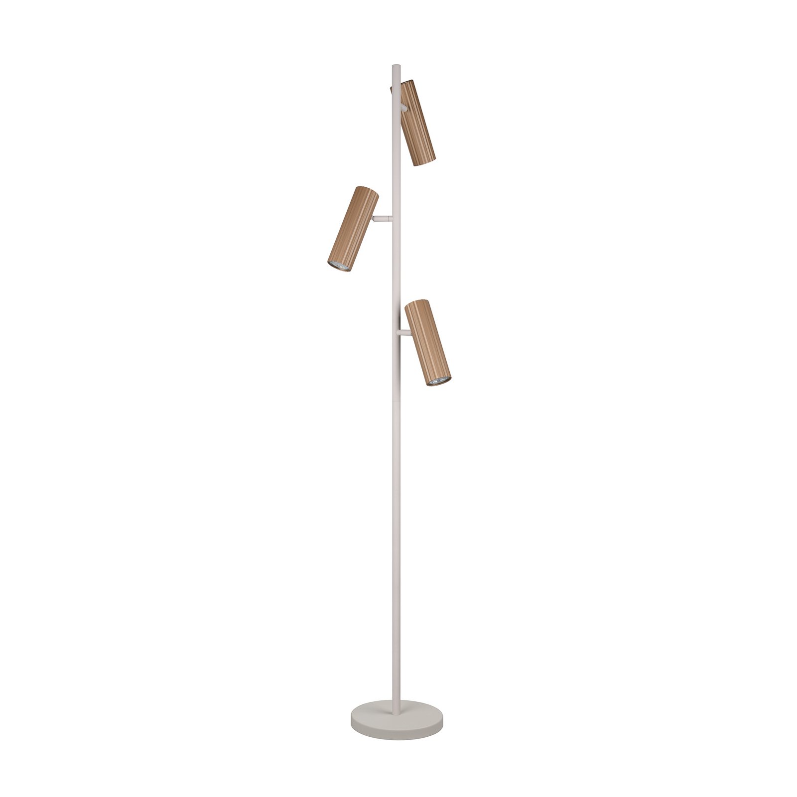 Vloerlamp Soka, bruin/grijs, hoogte 150 cm, metaal, 3-lamps. Vloerlamp Soka, bruin/grijs, hoogte 150 cm, metaal, 3-lamps.