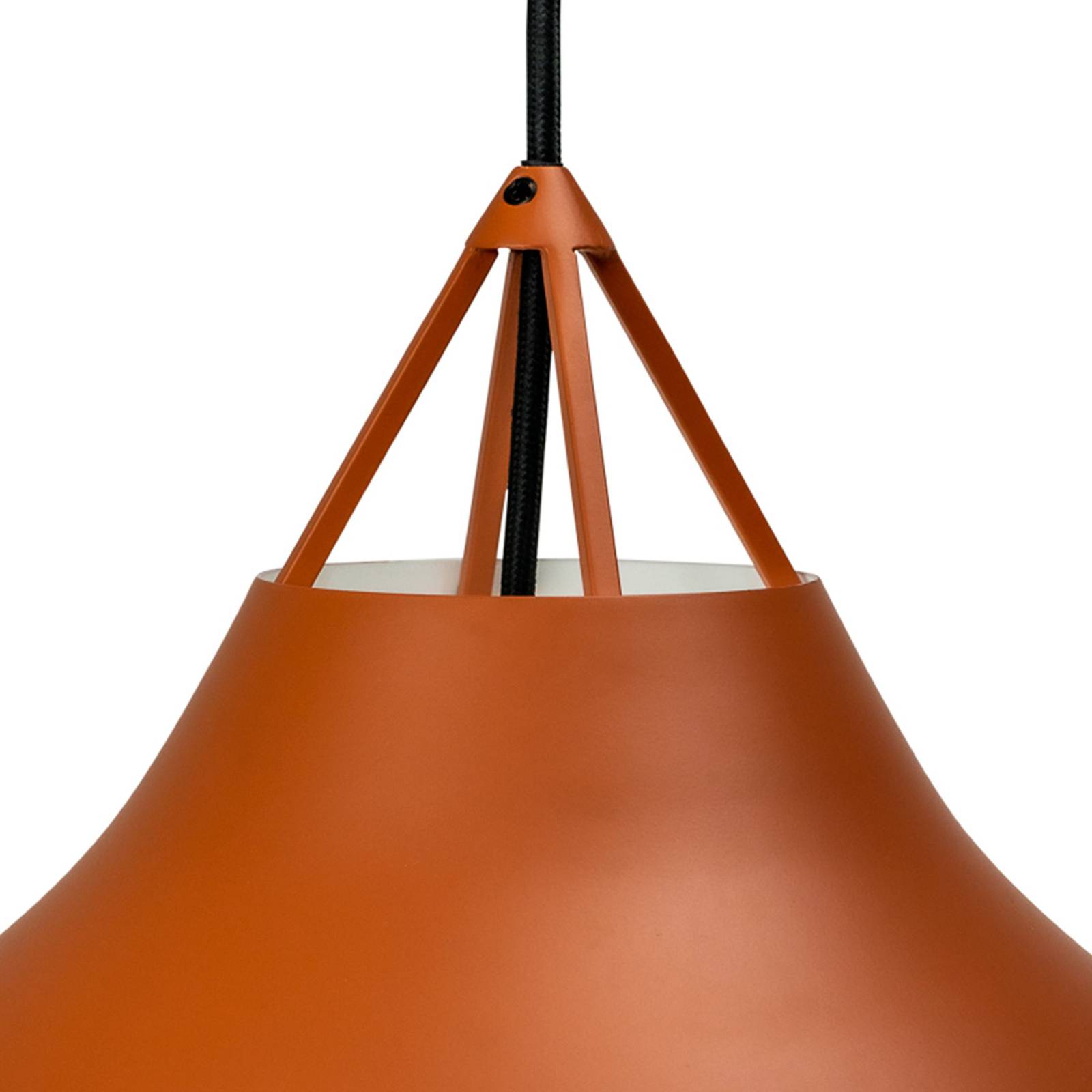 Lampa wisząca Dyberg Larsen Pyra, Ø 29 cm, koniak, metal