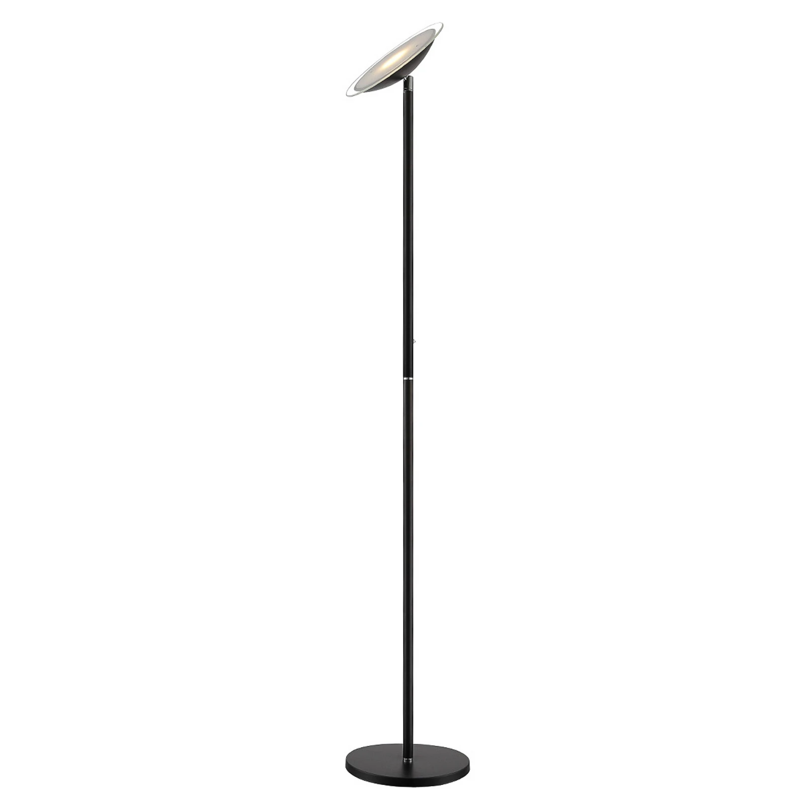 Lindby Malea LED álló lámpa, fekete, fém, dimmelhető, 180 cm