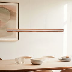 Quitani Elis LED rippvalgusti pähkelpuu/nikkel 148 cm