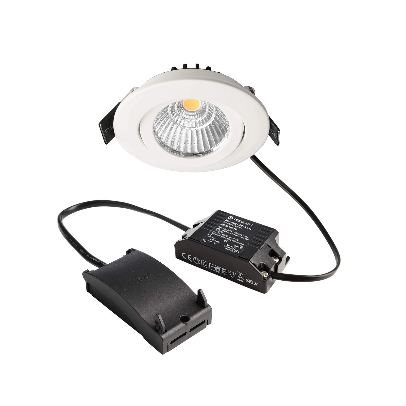 LED-Deckeneinbaustrahler Dione 3.000 K weiß