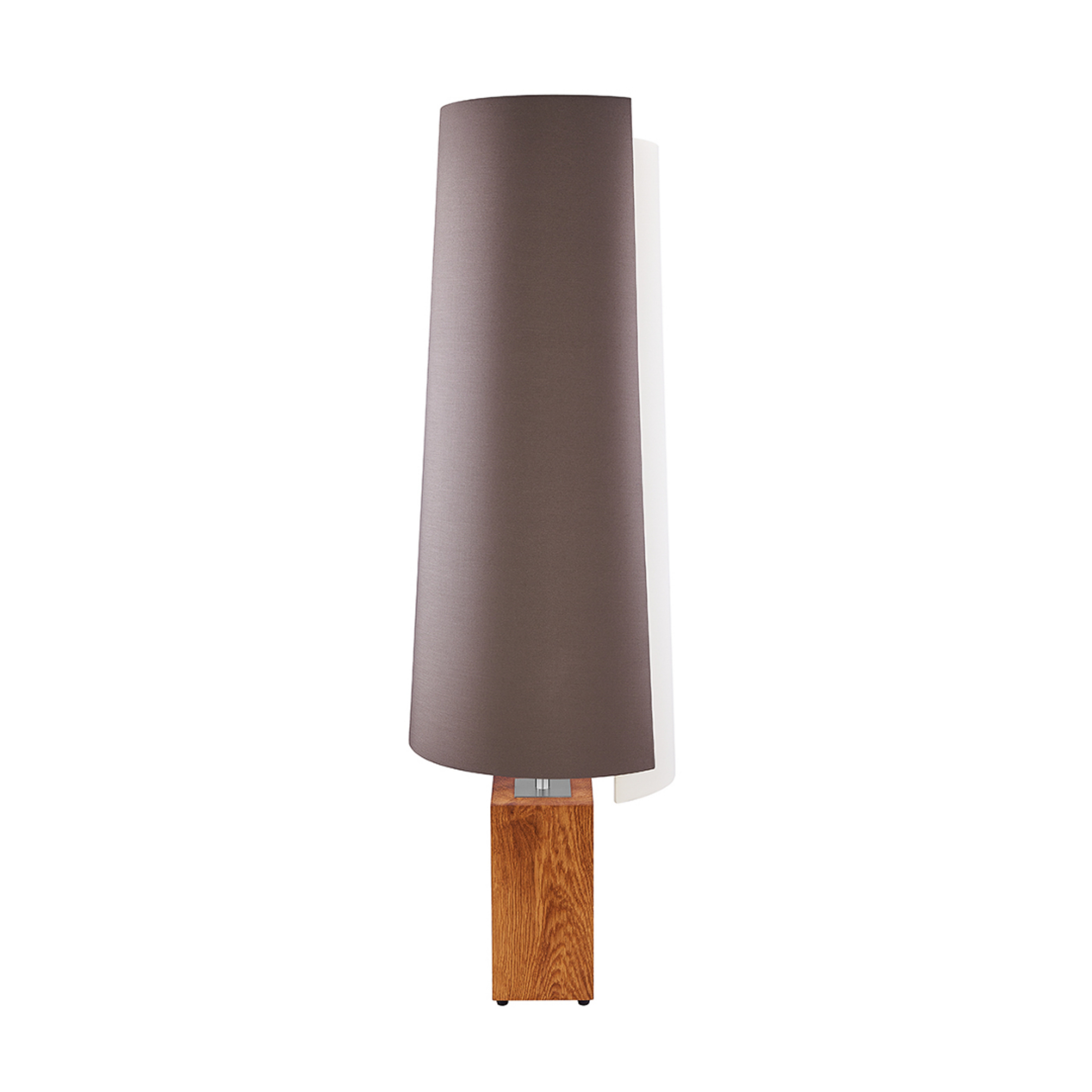 HerzBlut Lampe sur pied Jojo, bois, brun/crème, 120 cm, E27