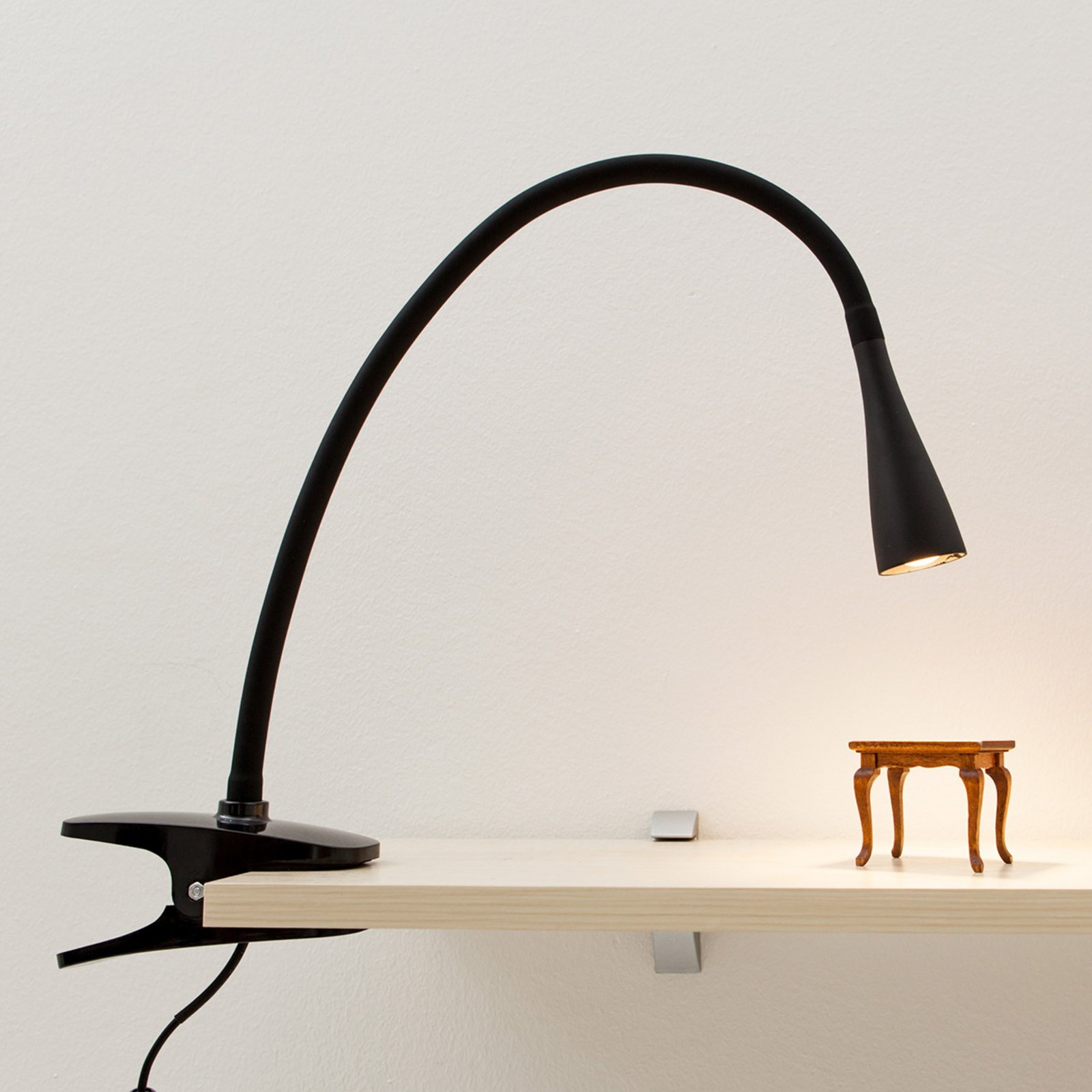 Baris LED Lámpara de Abrazadera Black - Lindby