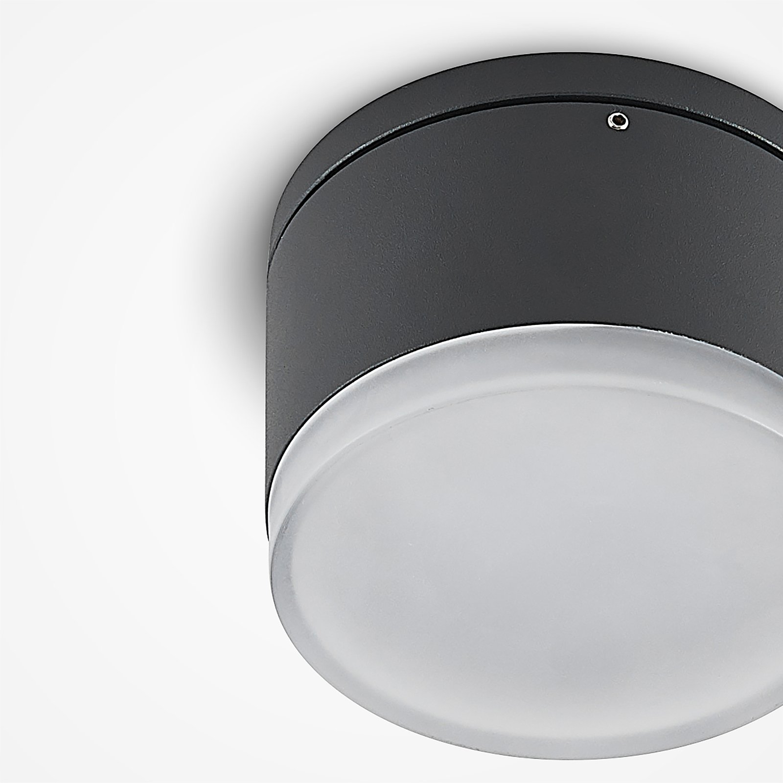 Mathea Round LED Plafonieră Exterior Dark Grey - Lindby
