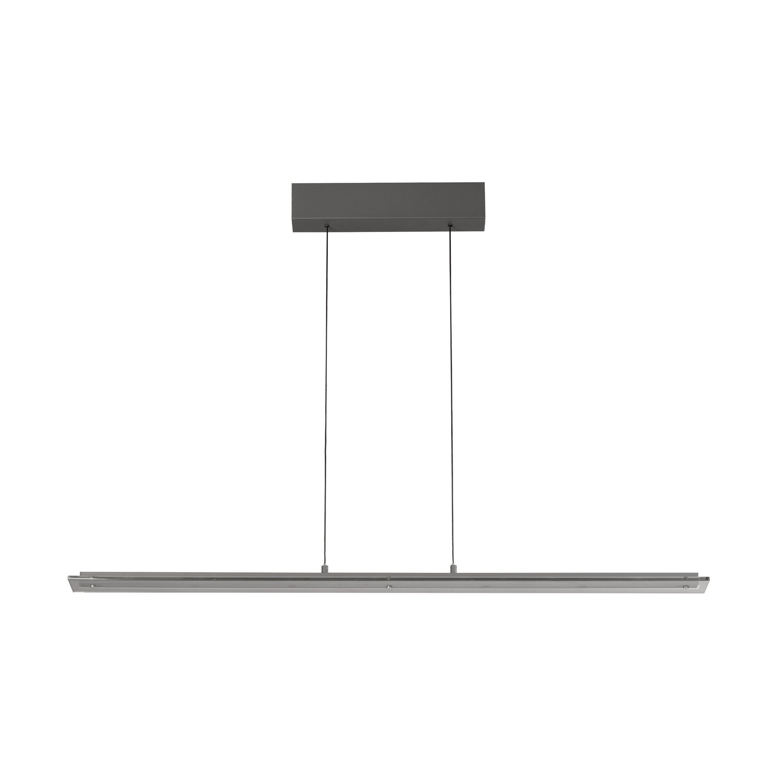 Lampa wisząca LED Torvi, piaskowo-szara/dymno-szara, długość 115 cm, CCT