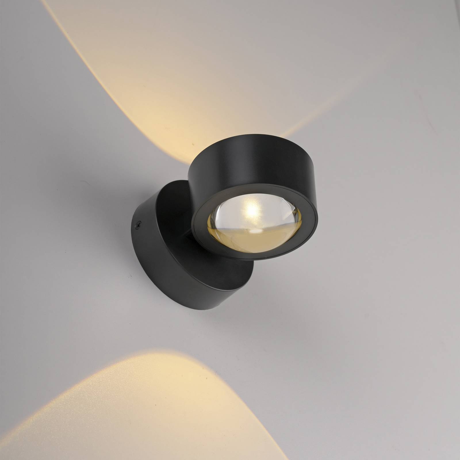 JUST LIGHT. kinkiet LED Chia, czarna, żelazna, 3000 K