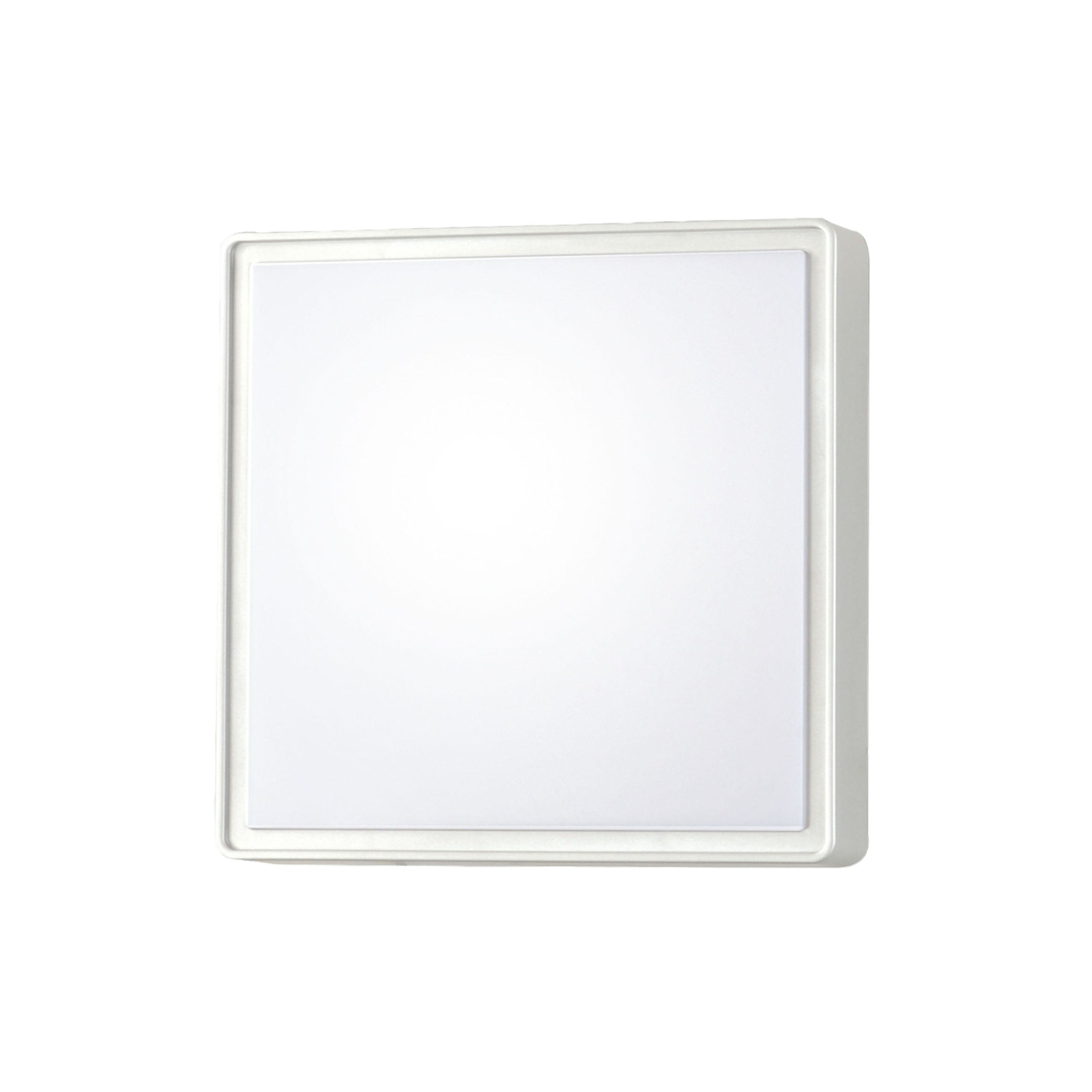 Aplique de pared LED Oban, 30 cm x 30 cm, blanco, IP65