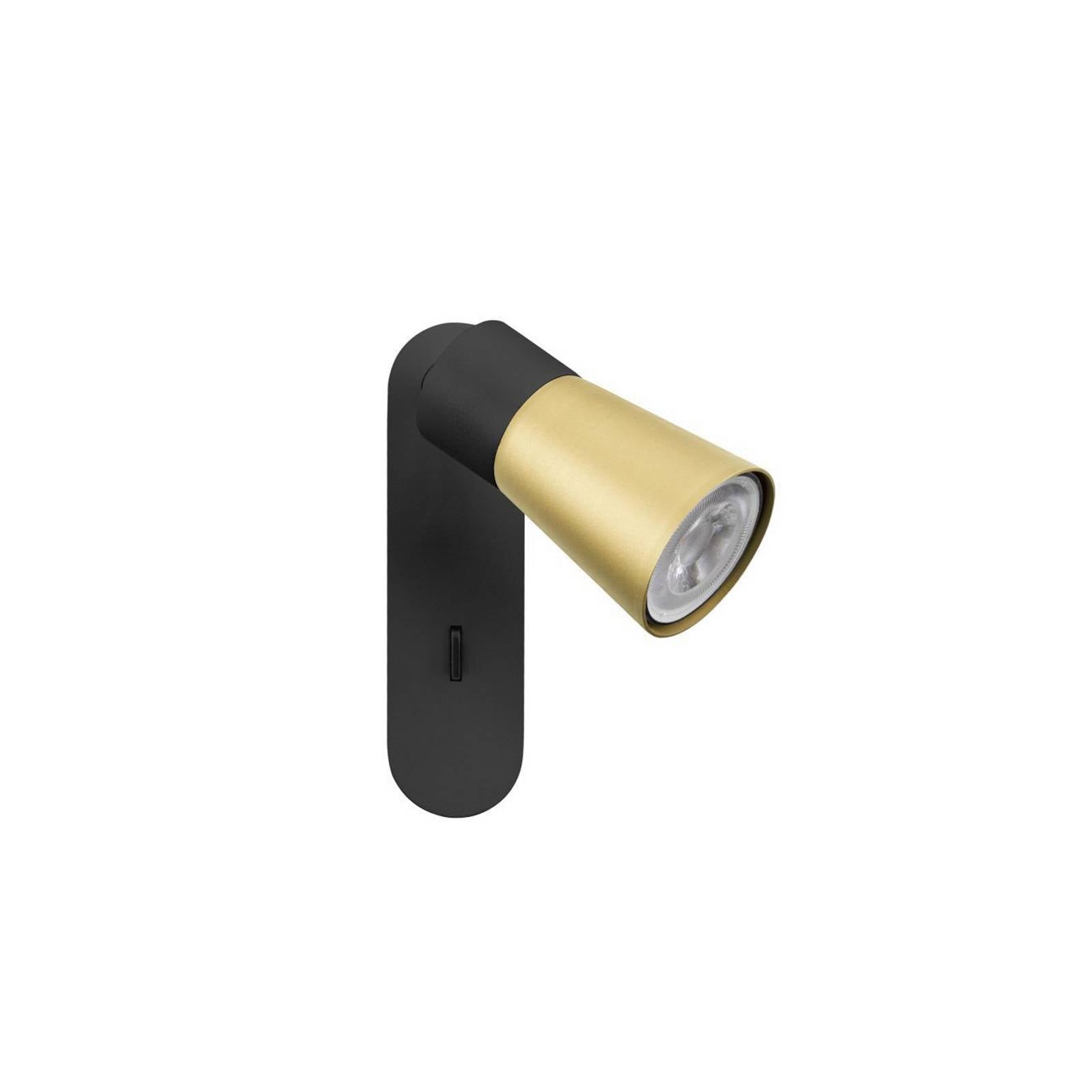 SLV Wandlampe Puri 2.0 Cone, schwarz/goldfarben, 15 cm