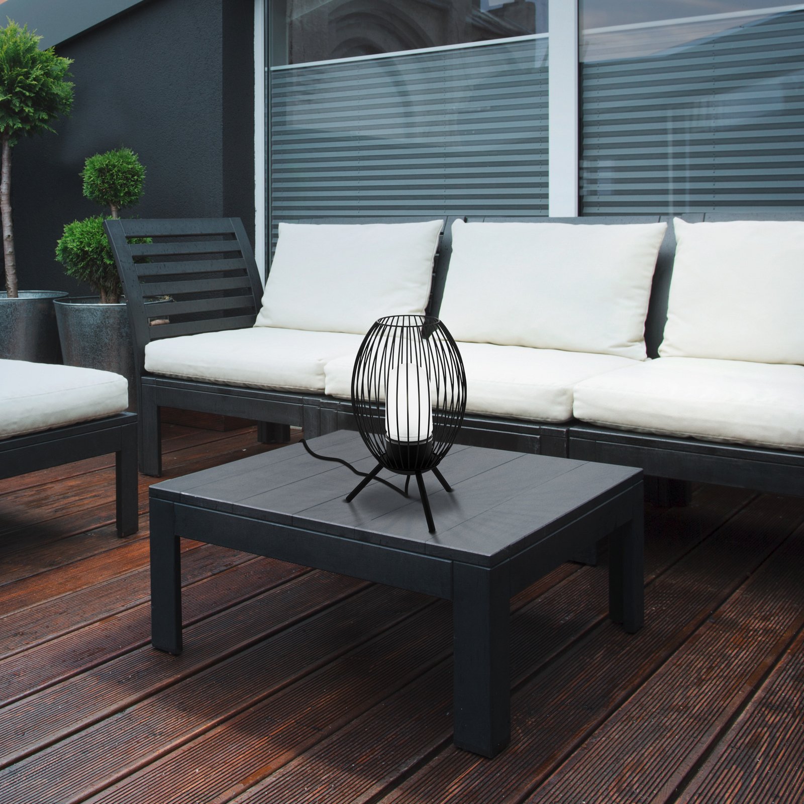 EGLO Fusignano Außen-Tischleuchte, schwarz