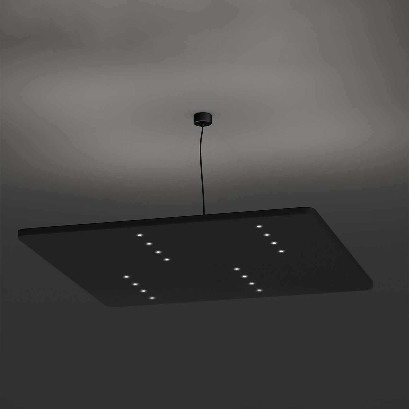 LEDWORKS Sono-LED Square 16 péndulo 940 38° negro