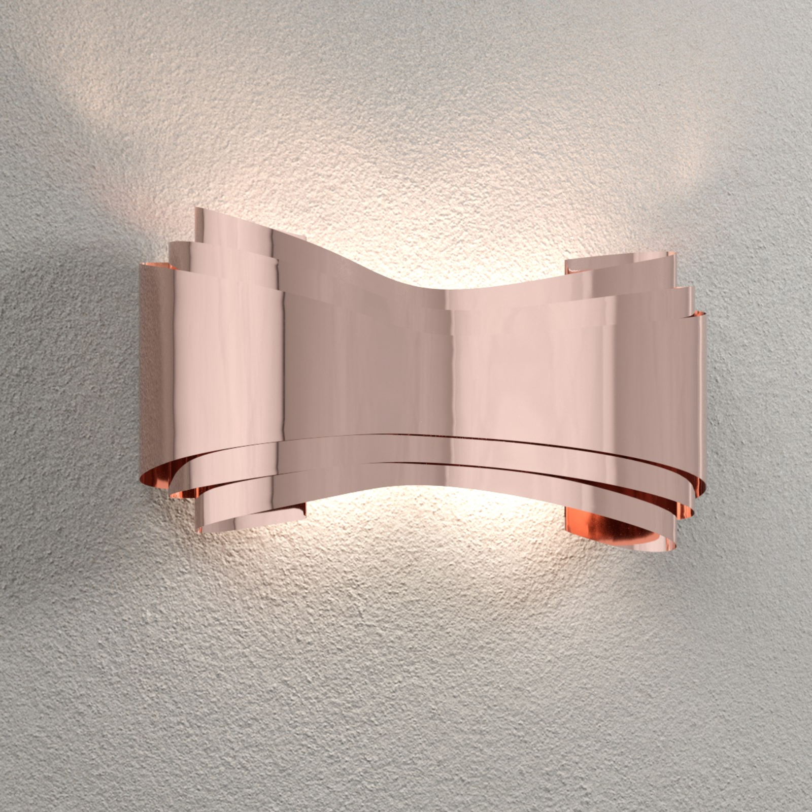 Ionica – kobberfarget LED-designvegglampe