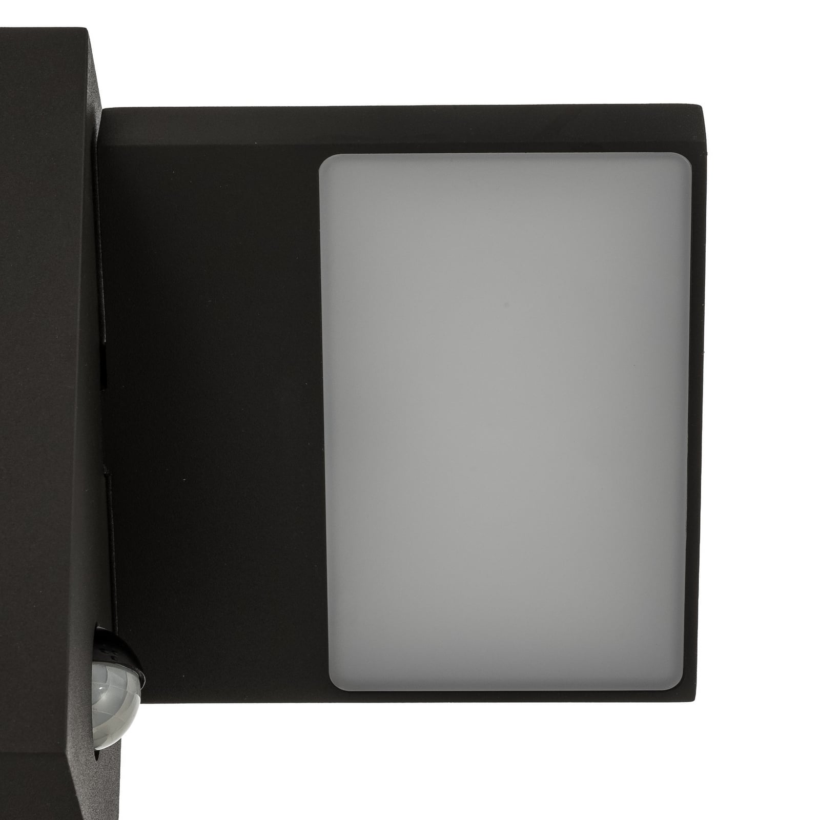 Aplique LED para exterior Lucande Silvan, color antracita, con sensor, IP54