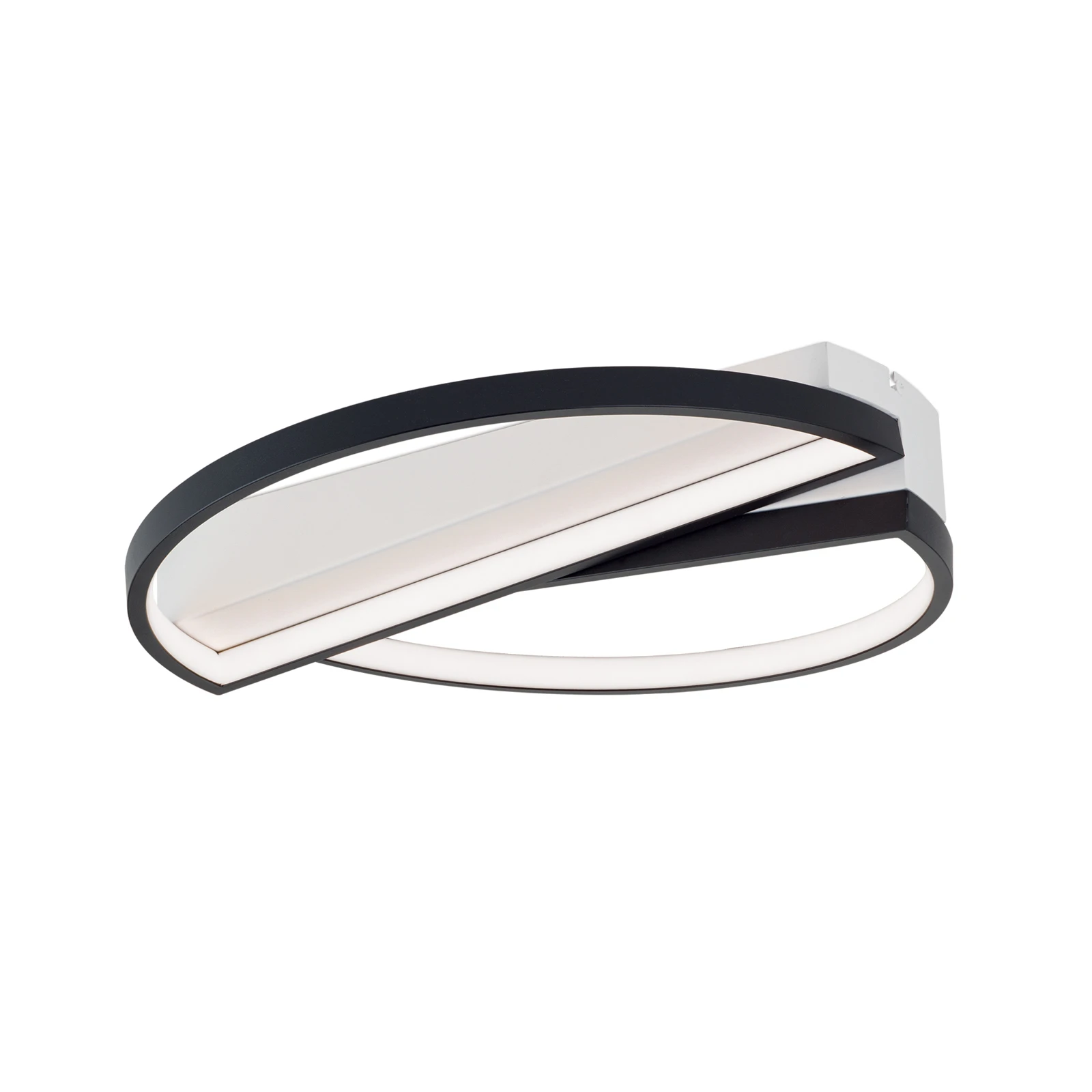 Olga LED ceiling lamp, black/white
