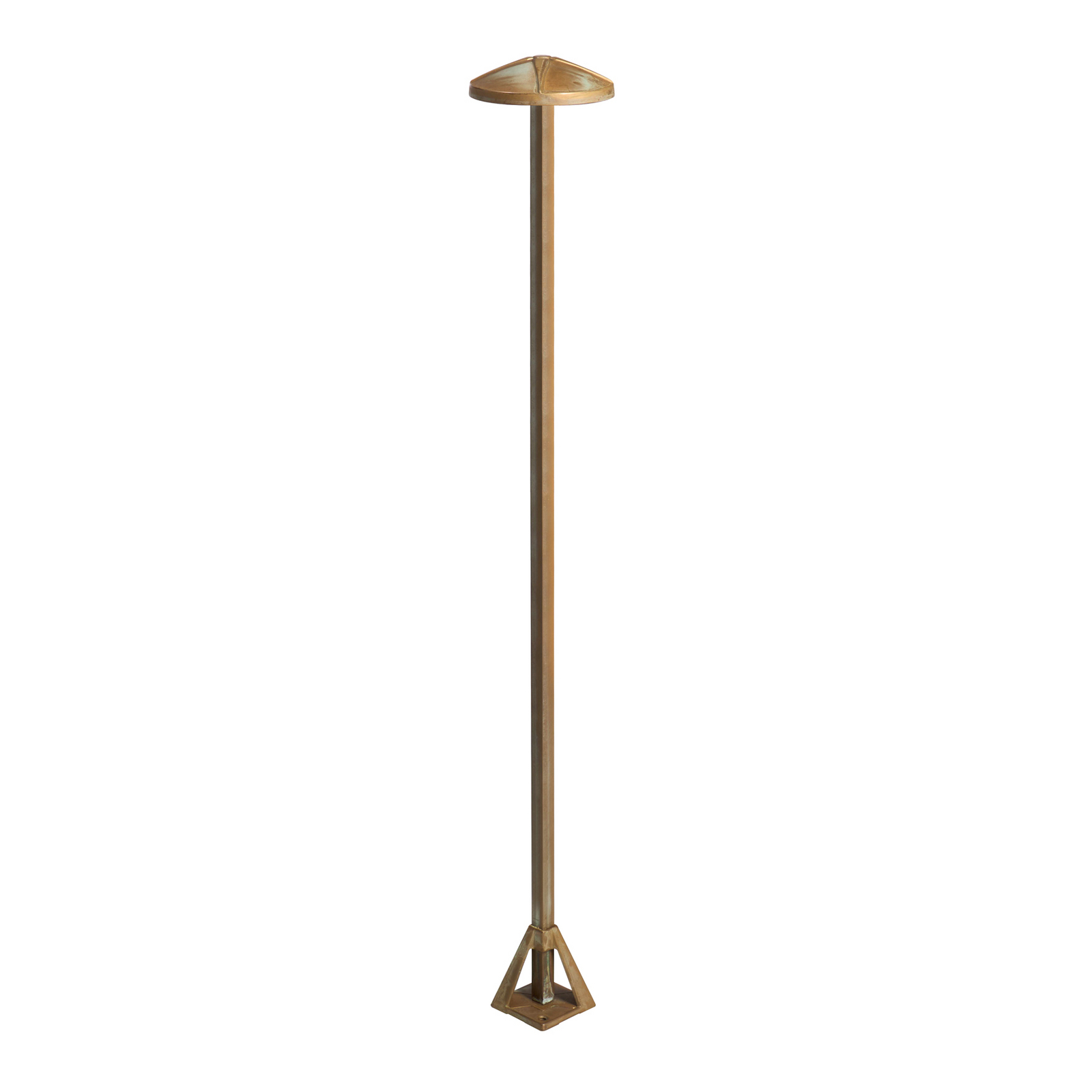 LED-Wegeleuchte Aura Disk, Höhe 100 cm, messing antik, IP65