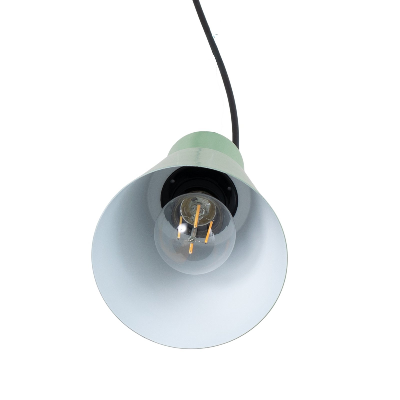 Konikkem-riippuvalaisin, mintunvihreä, metalli, Ø 14 cm, E27 Konikkem-riippuvalaisin, mintunvihreä, metalli, Ø 14 cm, E27