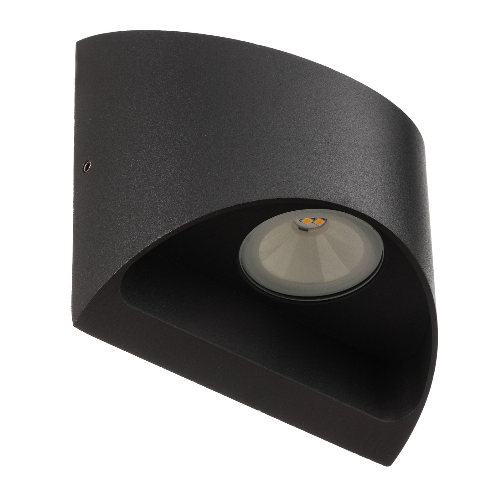 Dodd LED outdoor wall lamp, semicircle, anthracite