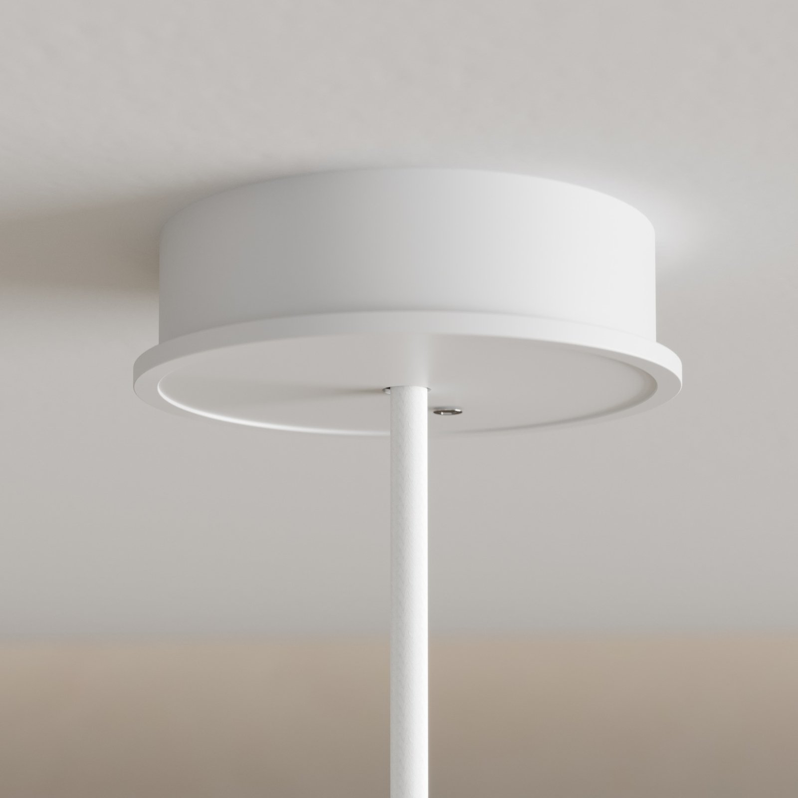 Lucande Herdis hanglamp van gips, Ø 34 cm