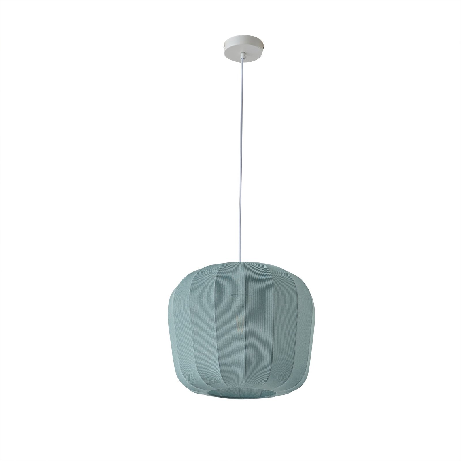 Lindby suspension Helin, bleu, Ø 35 cm, tissu