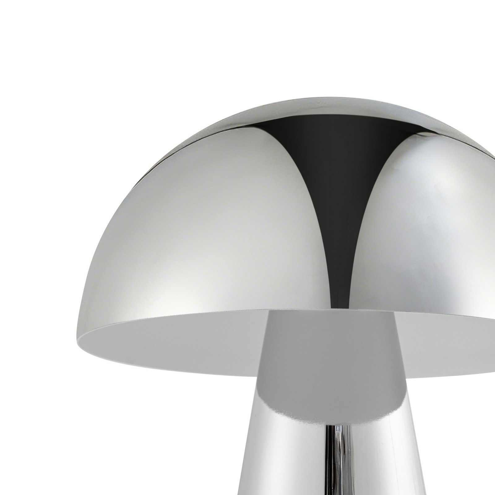 Nevijo LED-bordlampe, Ø 20 cm, USB, krom, dæmpbar - Lindby