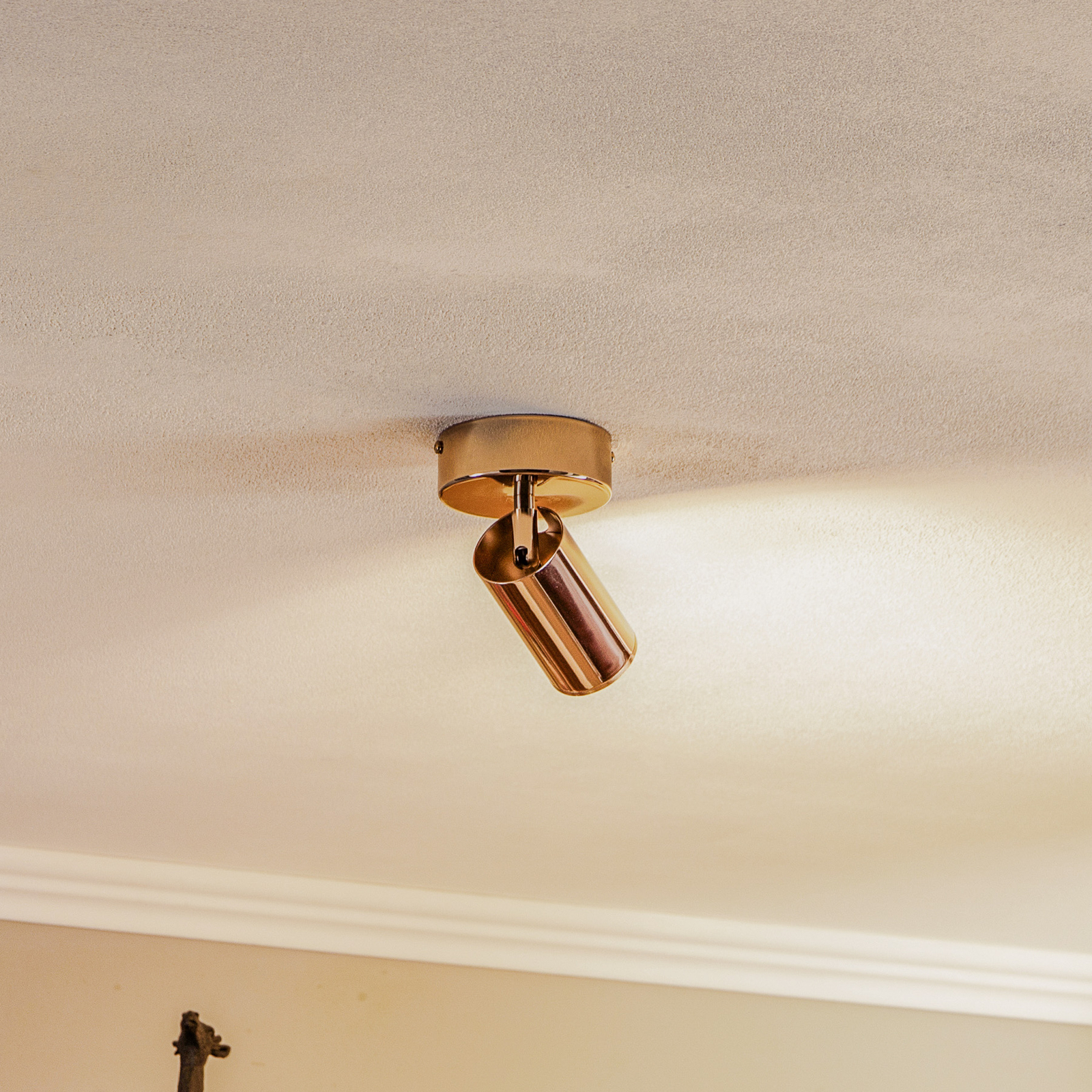 Spot pour plafond Spotte, doré, à 1 lampe