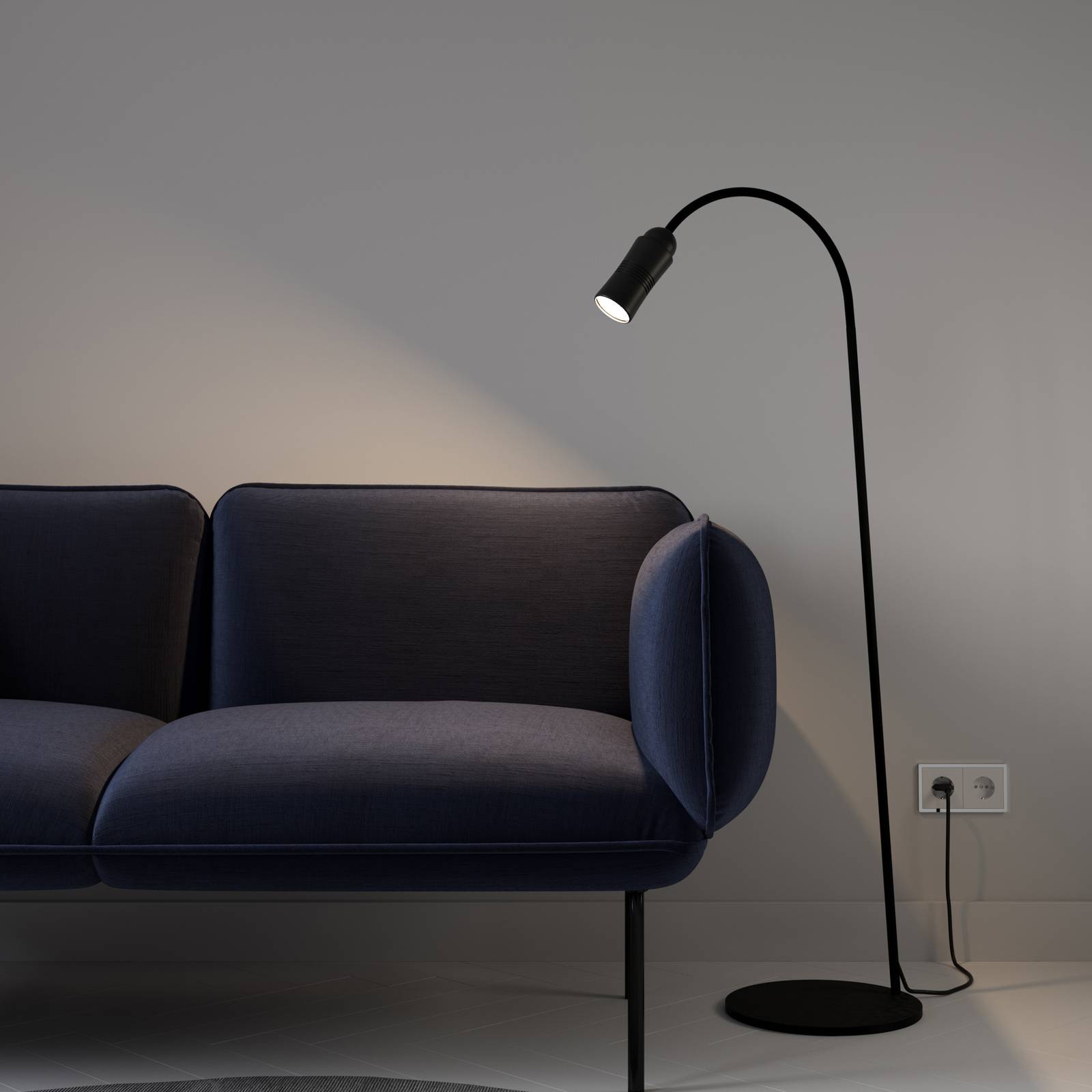 E-shop Neo! Floor LED lampa stmievateľná čierna/čierna