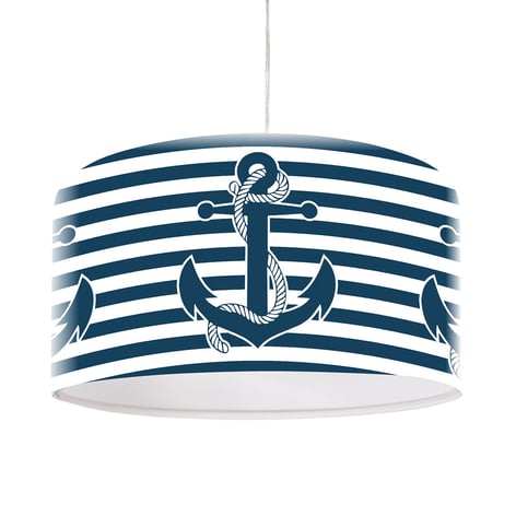 Maritime Hängeleuchte Ahoi mit Anker-Motiv
