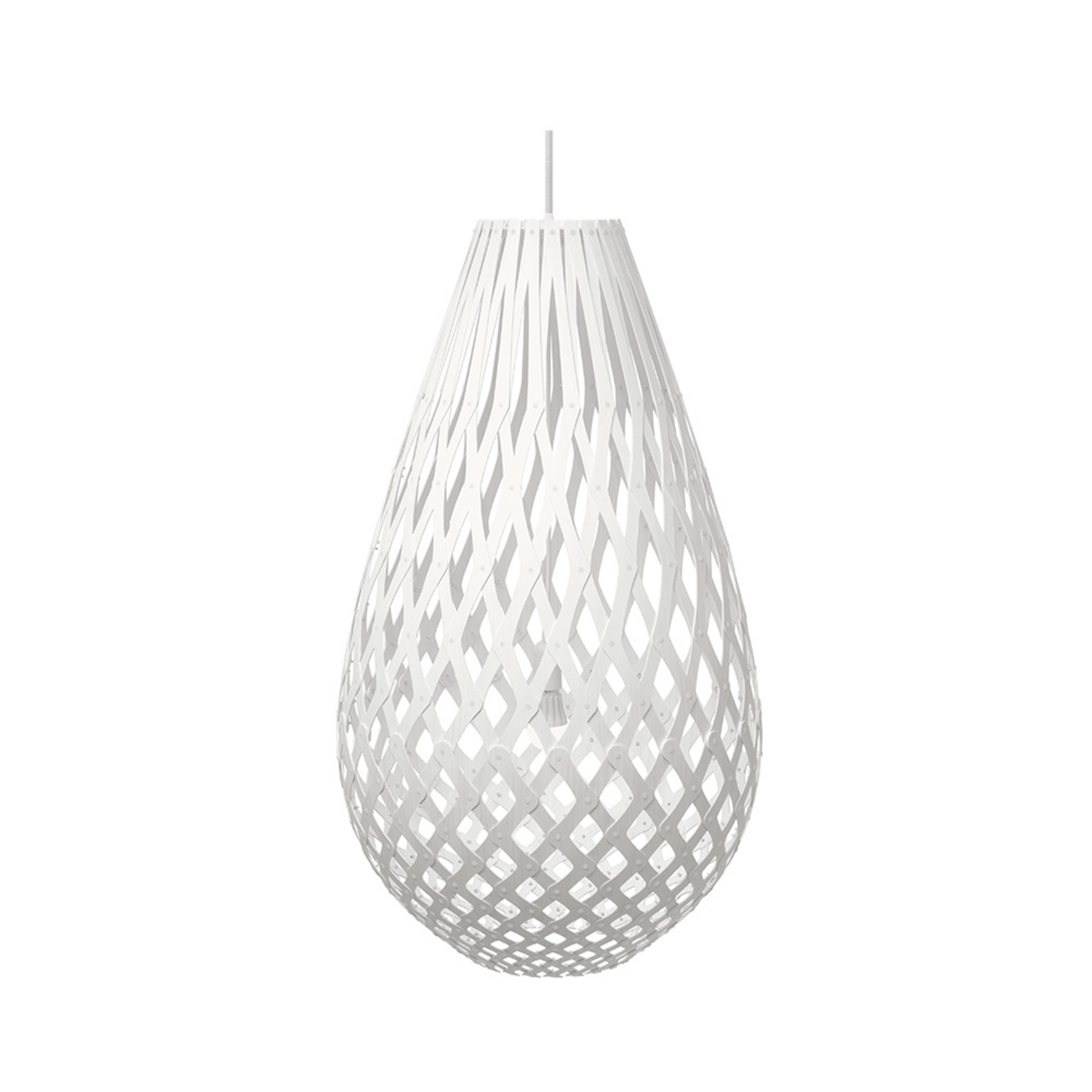 Koura Pendelleuchte H120 2 Seiten Weiß - David Trubridge