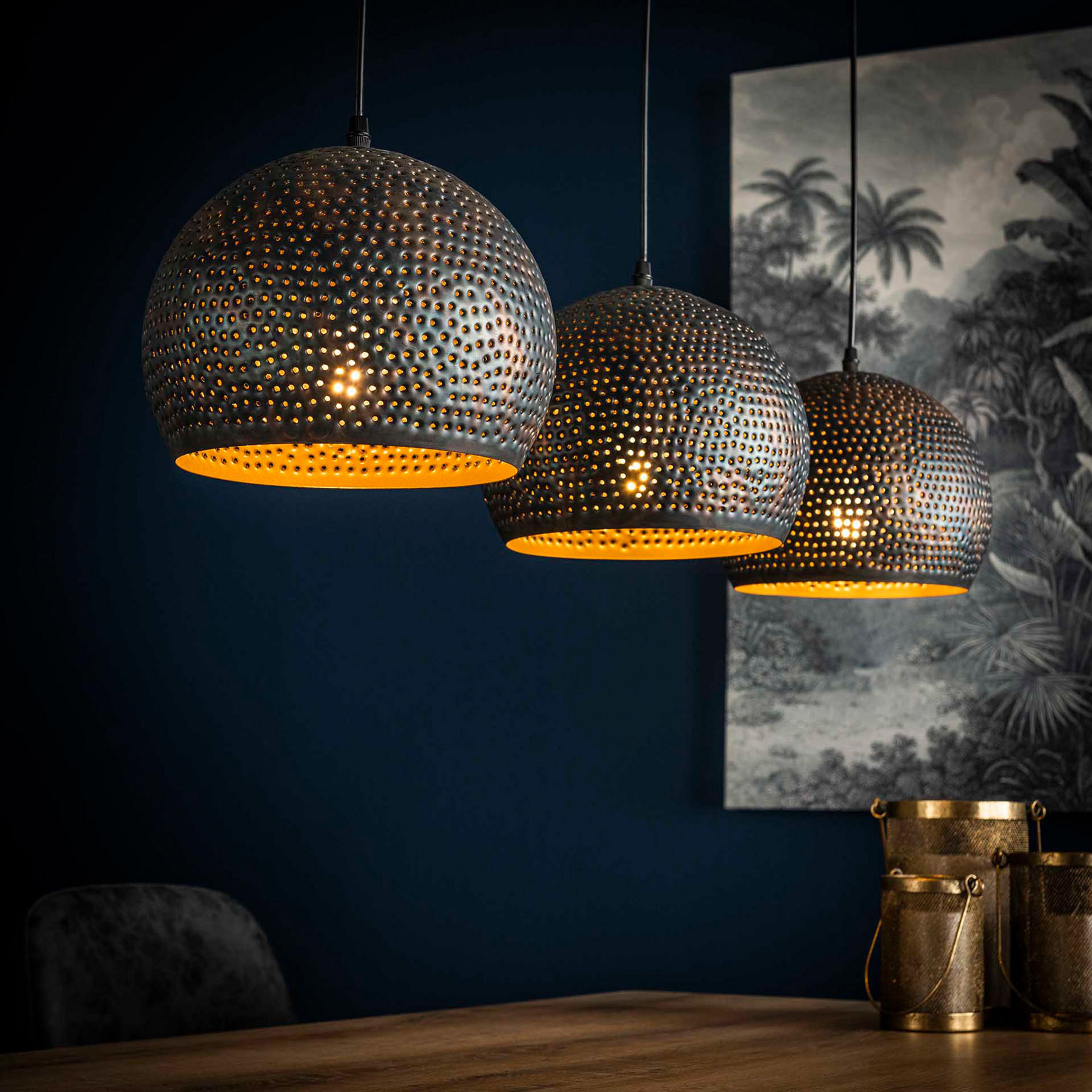 Suspension Punchray à 3 lampes sphériques