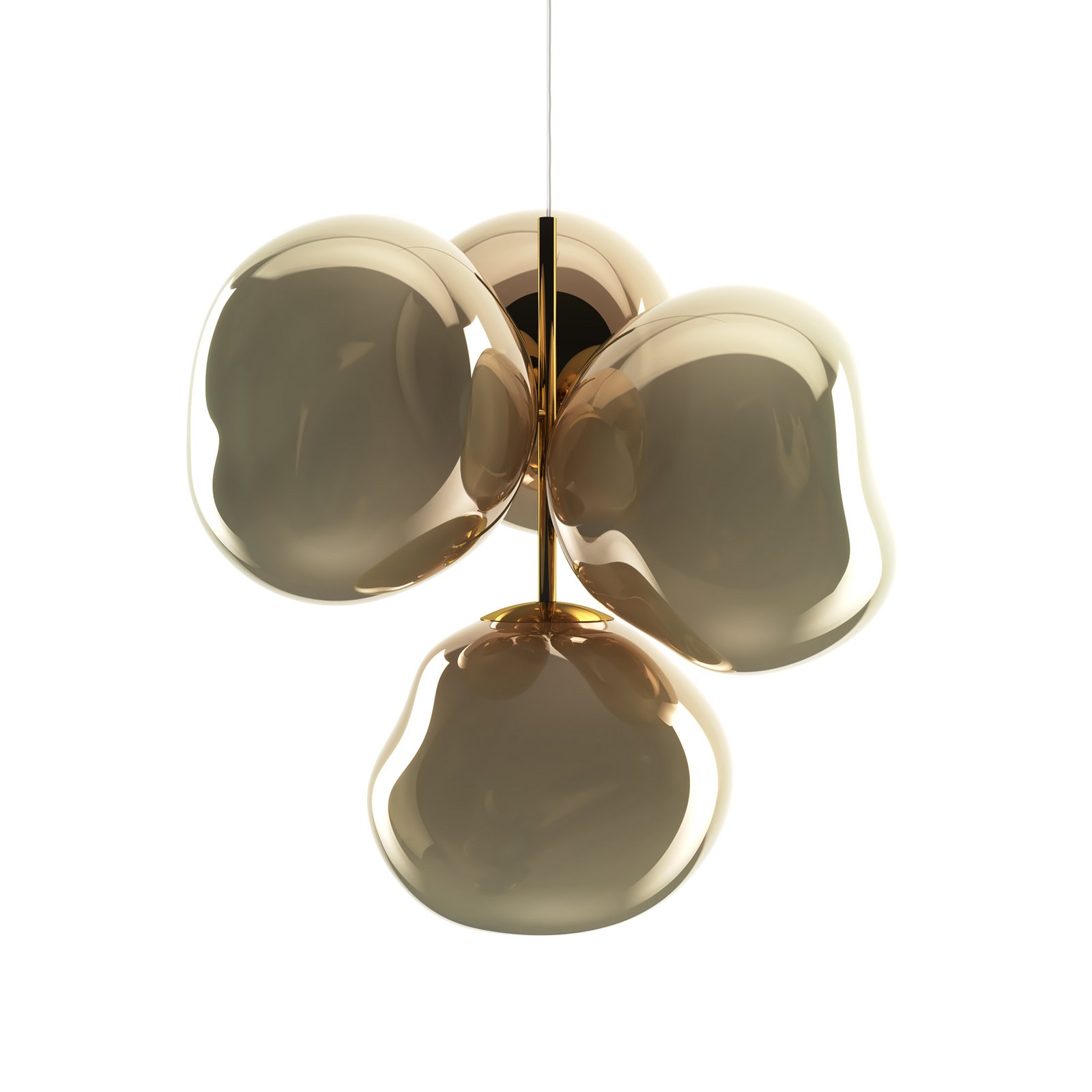 Tom Dixon LED luster Melt Chandelier, bronzová farba Tom Dixon LED luster Melt Chandelier, bronzová farba