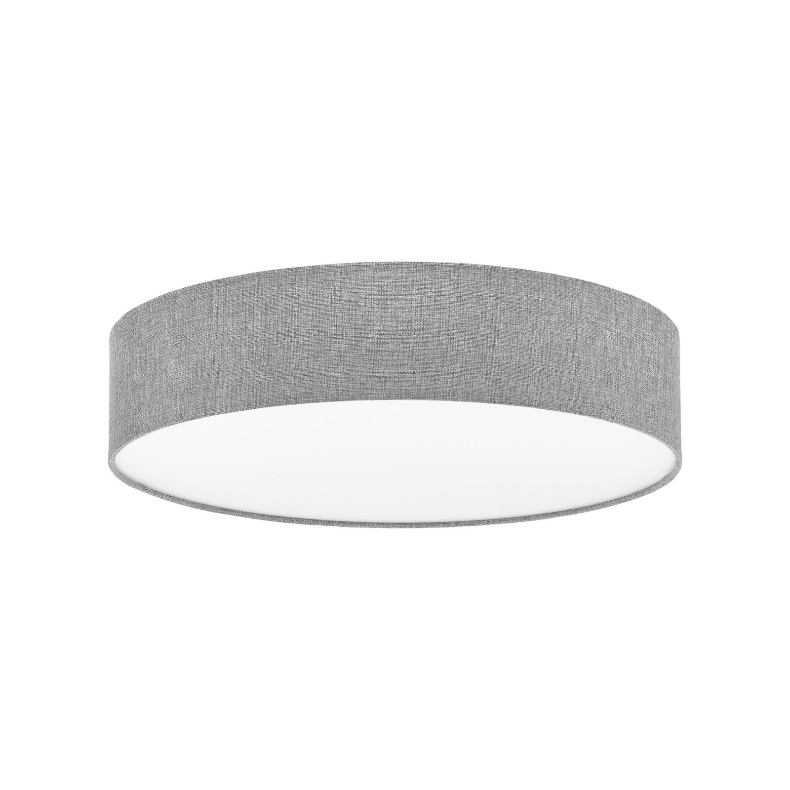 Plafonnier gris Pasteri avec abat-jour en lin 57 cm