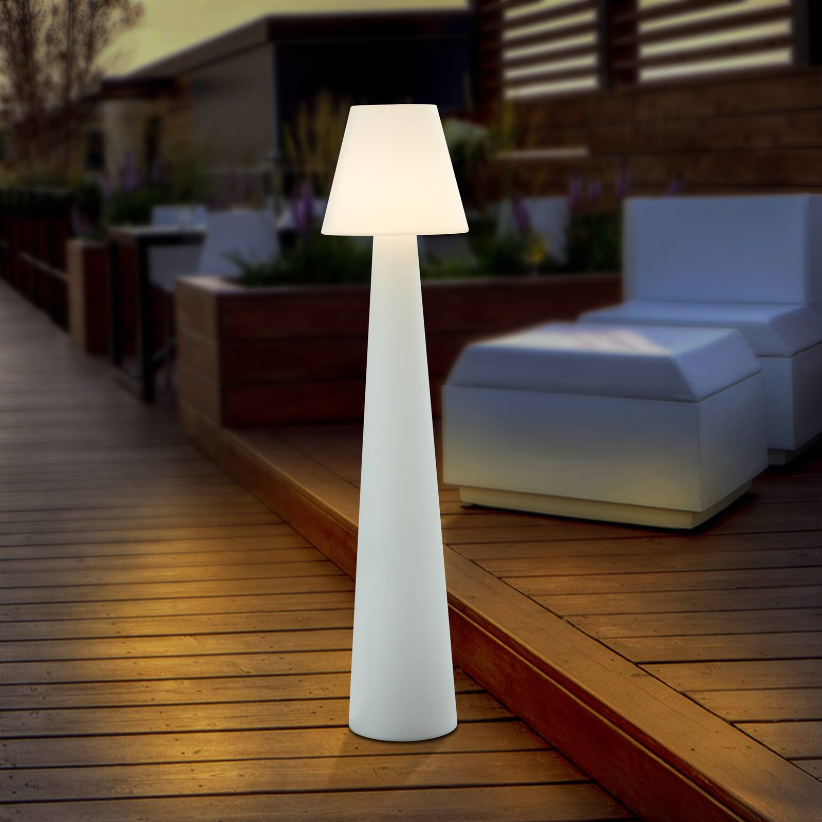 Lucande luminaire de terrasse Gauri 150 cm plastique IP65