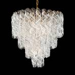Molle hanging lamp with twisted glass elements