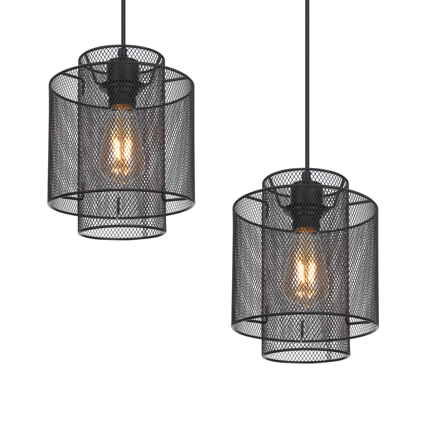 Globo Lampă pendul Augustin 4 becuri - Camera de zi / sufragerie - modern - negru - Metal